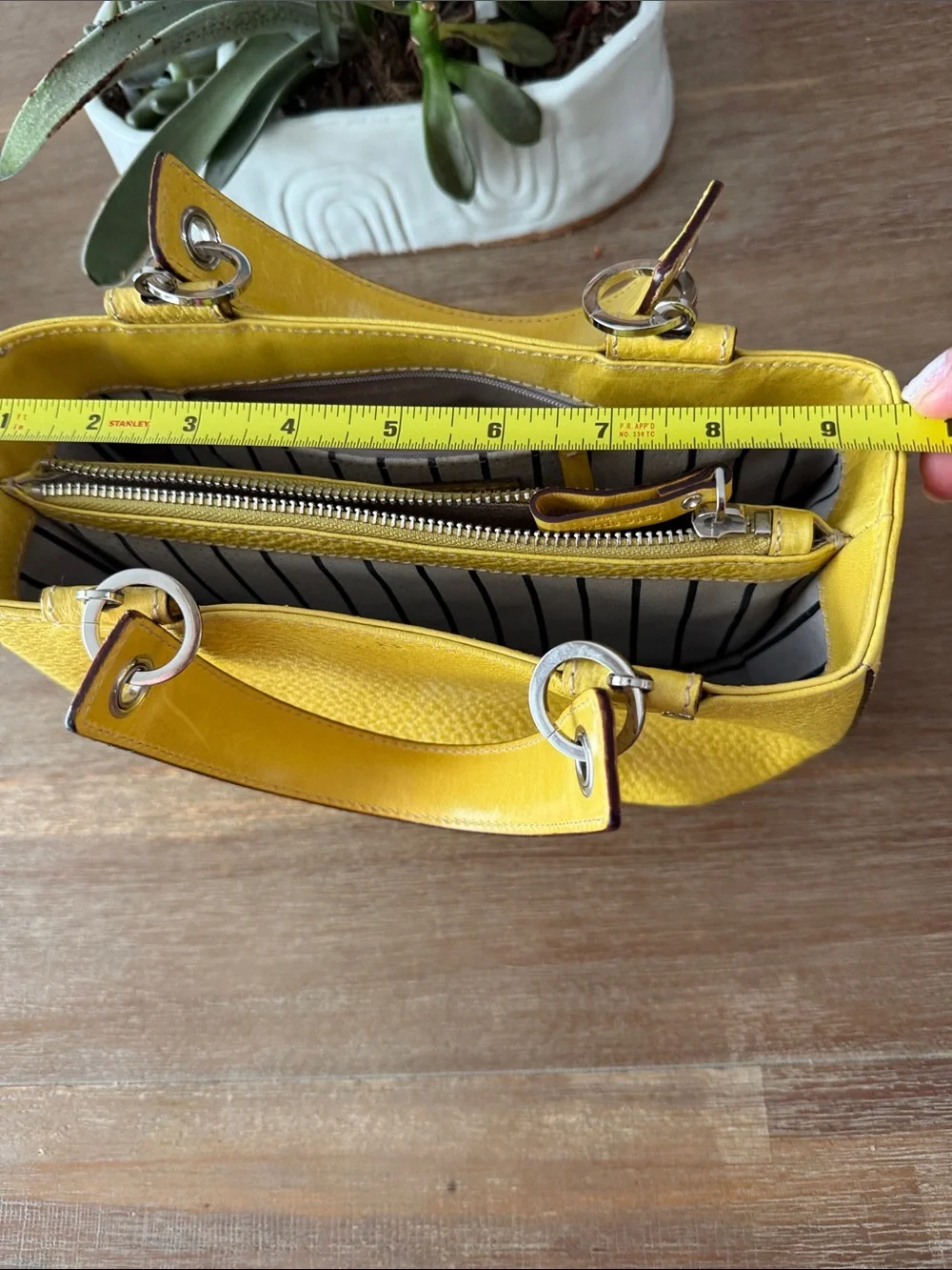 Kate Spade Yellow Pebbled Leather Hand Bag